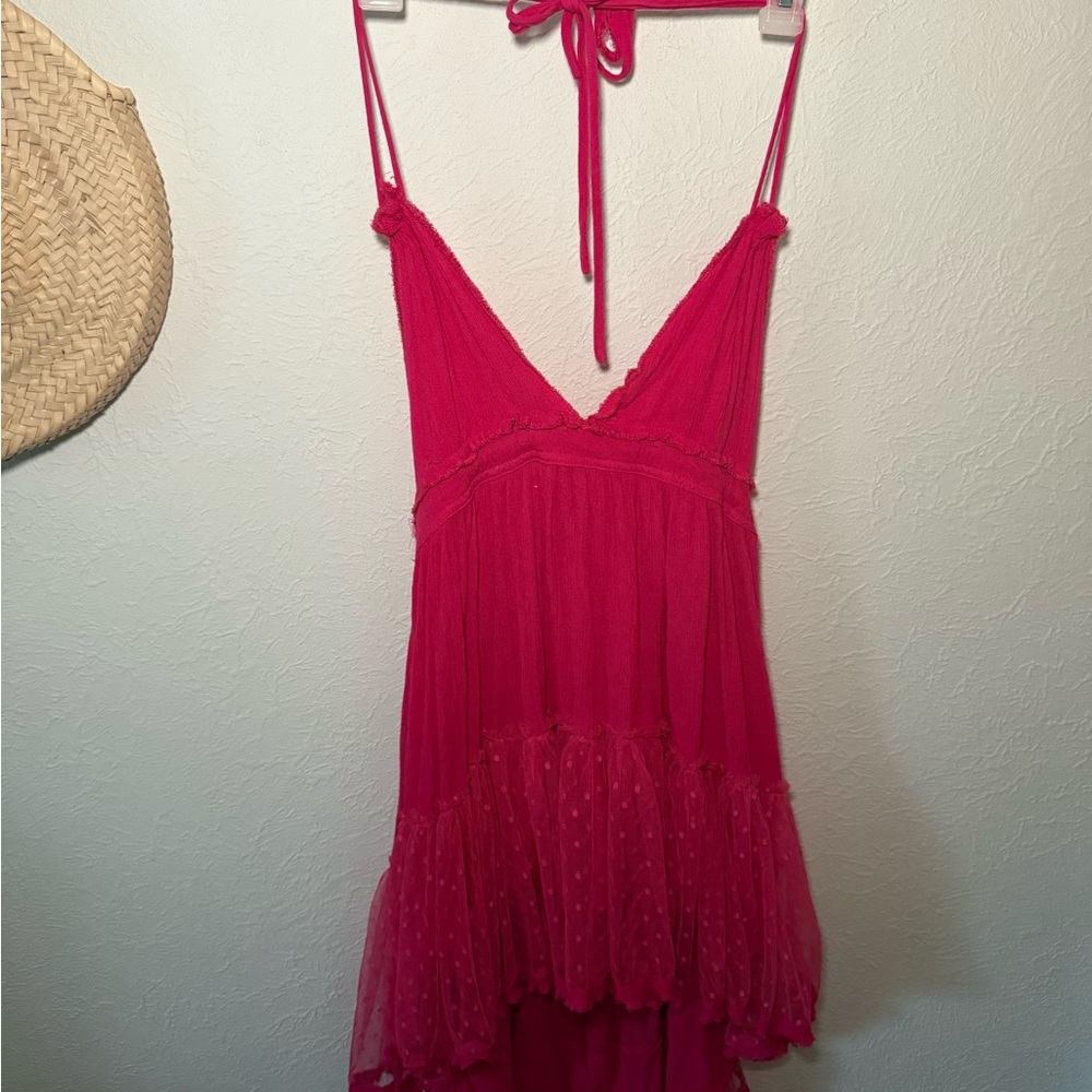Pink Lace Women’s Mini Dress